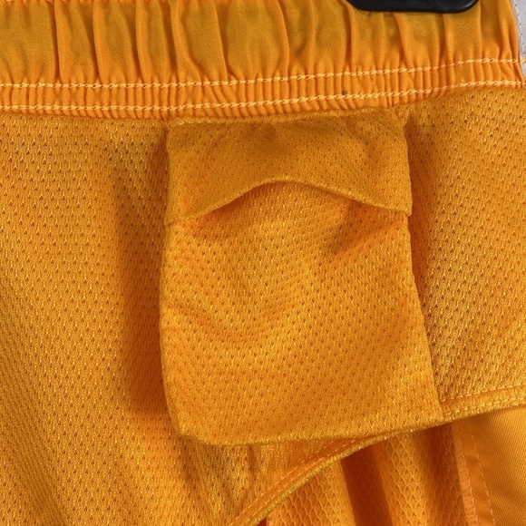 NIKE Men’s Swim Trunks Shorts M Mesh Liner Gray Orange 9" travel cruise beach - Picture 9 of 11